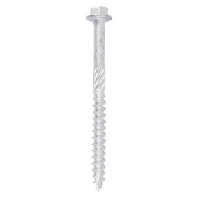 TIMCO Heavy Duty Timber Screws Hex Flange Head Exterior Silver - 10.0 x 100 (10pcs)