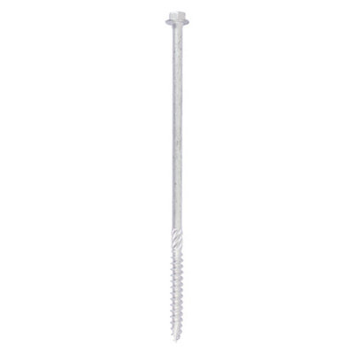 TIMCO Heavy Duty Timber Screws Hex Flange Head Exterior Silver - 10.0 x 200 (10pcs)