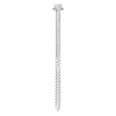 TIMCO Heavy Duty Timber Screws Hex Flange Head Exterior Silver - 8.0 x 200 (10pcs)