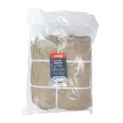 Timco - Hessian Sandbags - Natural (Size 34 x 75cm - 50 Pieces) - 3