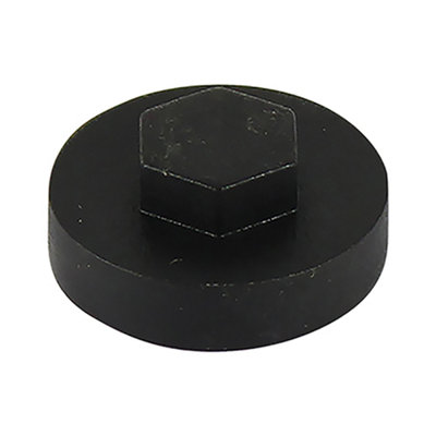 Timco - Hex Head Screw covers - Black (Size 16mm - 1000 Pieces)