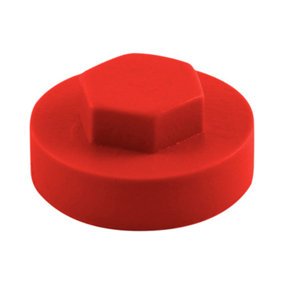 Timco - Hex Head Screw covers - Poppy Red (Size 16mm - 1000 Pieces)