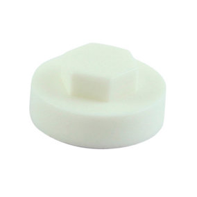 Timco - Hex Head Screw covers - White (Size 19mm - 1000 Pieces)