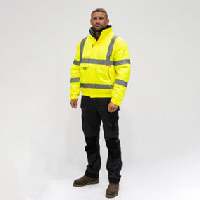 Timco - Hi-Visibility Bomber Jacket - Yellow (Size Small - 1 Each)