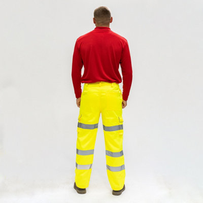 Timco - Hi-Visibility Executive Trousers - Yellow (Size Large - 1 Each)