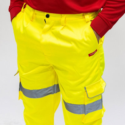 Timco - Hi-Visibility Executive Trousers - Yellow (Size Medium - 1 Each)