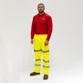 Timco - Hi-Visibility Executive Trousers - Yellow (Size X Large - 1 Each)