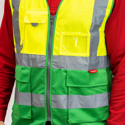 Timco - Hi-Visibility Executive Vest - Yellow & Green (Size Large - 1 Each)