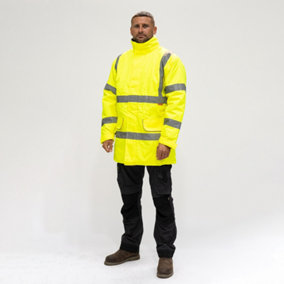 Timco - Hi-Visibility Parka Jacket - Yellow (Size Medium - 1 Each)