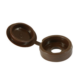Timco - Hinged screw covers - Large - Brown (Size To fit 5.0 to 6.0 Screw - 50 Pieces)