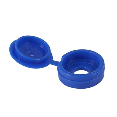 Timco - Hinged screw covers - Small - Blue (Size To fit 3.0 to 4.5 Screw - 100 Pieces)