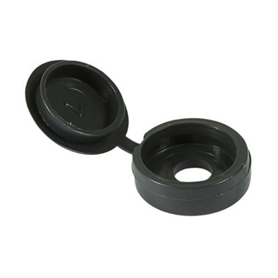 Timco - Hinged screw covers - Small - Dark Grey (Size To fit 3.0 to 4.5 Screw - 100 Pieces)