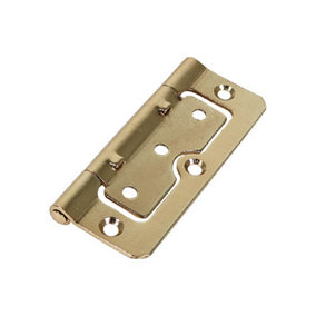TIMCO Hurlinge Hinges Fixed Pin (104) Steel Electro Brass - 101 x 66 (2pcs)