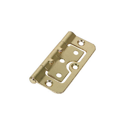 TIMCO Hurlinge Hinges Fixed Pin (104) Steel Electro Brass - 75 x 55 (2pcs)