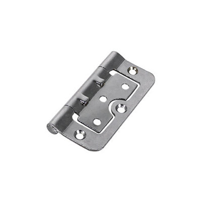 TIMCO Hurlinge Hinges Fixed Pin (104) Steel Polished Chrome - 75 x 55 (2pcs)