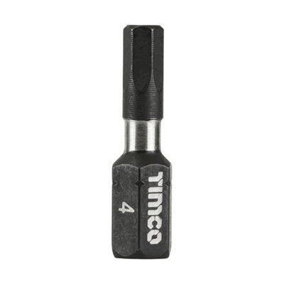 Timco - Impact Driver Bits - Hex (Size 4.0 x 25 - 10 Pieces)