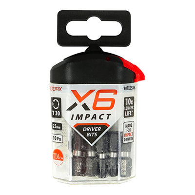 Timco - Impact Driver Bits - TX (Size TX30 x 25 - 10 Pieces)