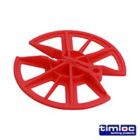 Timco - Insulation Retaining Discs - Red (Size 80mm Dia - 250 Pieces)