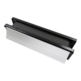 Timco - Intumescent Letterbox - Polished Silver - Black Frame (Size 305 x 70 - 1 Each)