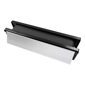Timco - Intumescent Letterbox - Satin Anodised Aluminium - Black Frame (Size 305 x 70 - 1 Each)