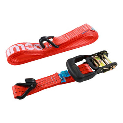 TIMCO J Hook Ratchet Straps Commercial Duty - 6m x 35mm