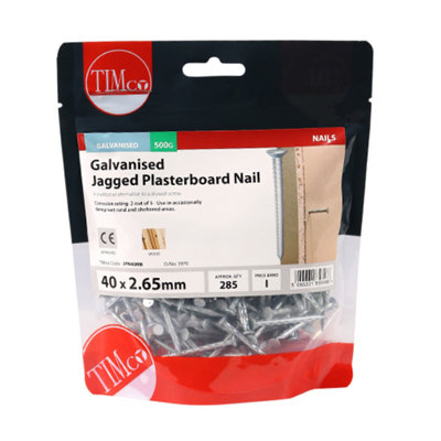 TIMCO Jagged Plasterboard Nails Galvanised - 40 x 2.65