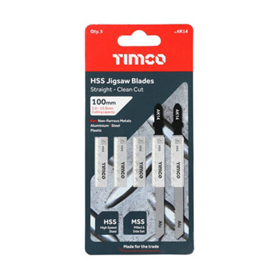 TIMCO Jigsaw Blades Metal Cutting HSS Blades - T127D (5pcs)