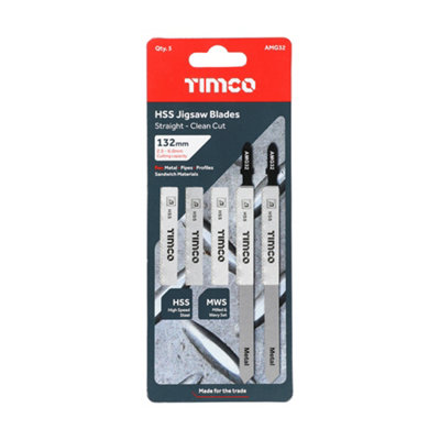 TIMCO Jigsaw Blades Metal Cutting HSS Blades - T318B (5pcs)