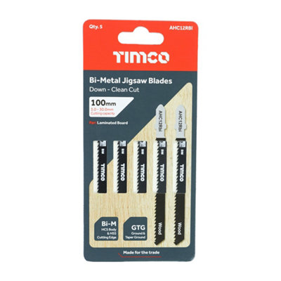 TIMCO Jigsaw Blades Wood Cutting Bi-Metal Blades - T101BRF