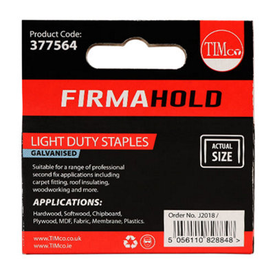 TIMCO Light Duty Chisel Point Galvanised Staples  - 8mm - 3