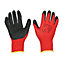 Timco - Light Grip Gloves - Crinkle Latex Coated Polyester (Size Medium - 1 Each)