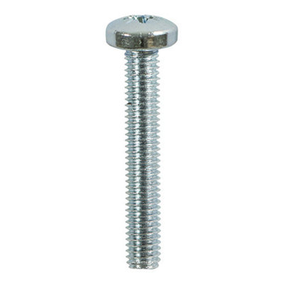 TIMCO Machine Pan Head Silver Screws - M4 x 10