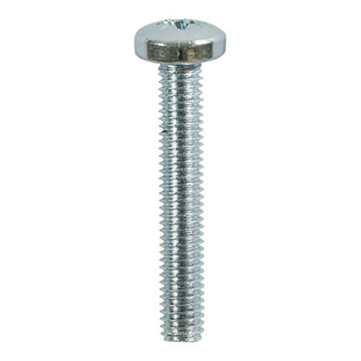 TIMCO Machine Pan Head Silver Screws - M5 x 12