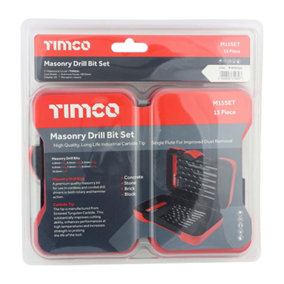 Timco - Masonry Drill Bit Set (Size 15pcs - 15 Pieces)