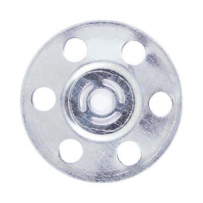 TIMCO Metal Insulation Discs Silver - 35mm (100pcs)