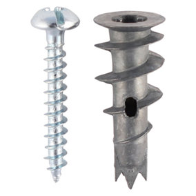 Timco - Metal Speed Plugs & Screws - Zinc (Size 31.5mm - 100 Pieces)