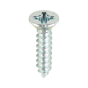 Timco - Metal Tapping Screws - PZ - Countersunk - Self-Tapping - Zinc (Size 6 x 5/8 - 200 Pieces)