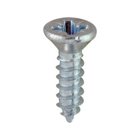 Timco - Metal Tapping Screws - PZ - Countersunk - Self-Tapping - Zinc (Size 8 x 1/2 - 200 Pieces)