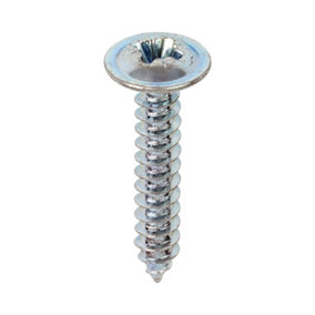 Timco - Metal Tapping Screws - PZ - Flange - Self-Tapping - Zinc (Size 6 x 3/4 - 200 Pieces)
