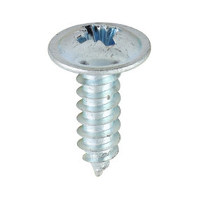Timco - Metal Tapping Screws - PZ - Flange - Self-Tapping - Zinc (Size 8 x 1/2 - 200 Pieces)