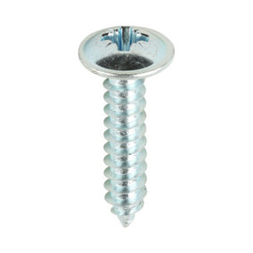 Timco - Metal Tapping Screws - PZ - Flange - Self-Tapping - Zinc (Size 8 x 3/4 - 200 Pieces)