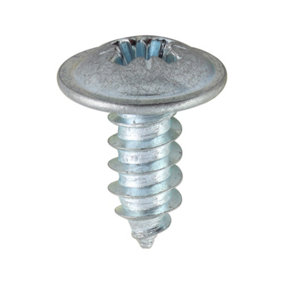 Timco - Metal Tapping Screws - PZ - Flange - Self-Tapping - Zinc (Size 8 x 3/8 - 200 Pieces)
