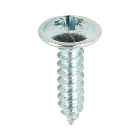 Timco - Metal Tapping Screws - PZ - Flange - Self-Tapping - Zinc (Size 8 x 5/8 - 200 Pieces)