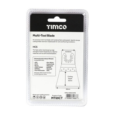 TIMCO Multi-Tool Coarse Cut Blade For Wood Carbon Steel - 69mm