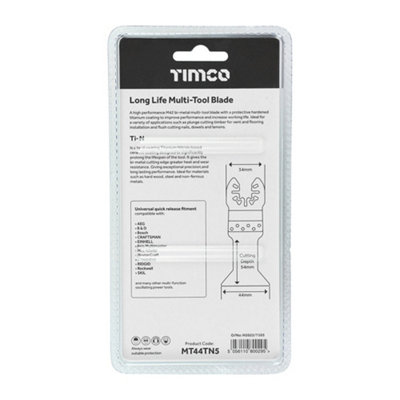 TIMCO Multi-Tool Fine Cut Blades For Wood/Metal Titanium Coated Bi-Metal - 44mm - 3