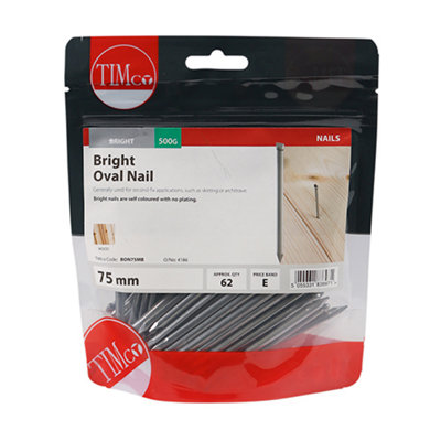 TIMCO Oval Nails Bright - 75mm