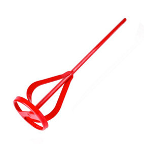 TIMCO Paint Mixer, Paint and Plaster Mixing Paddle for Drill, Red - 400 x 80mm