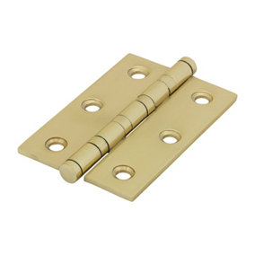 TIMCO Performance Ball Race Button Tip Brass Hinges Polished Brass - 76 x 50 (2pcs)