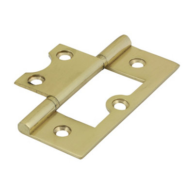 TIMCO Plain Bearing Flush Brass Hinges Polished Brass - 75 x 50 (2pcs)
