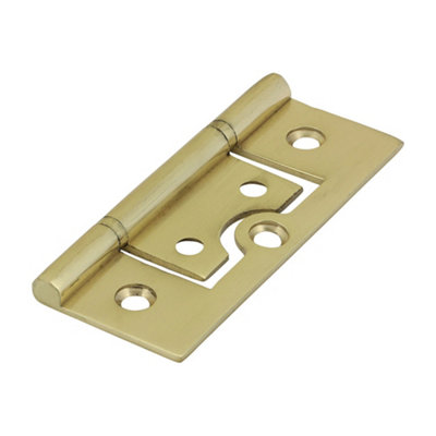 TIMCO Plain Bearing Flush Brass Hinges Polished Brass - 75 x 50